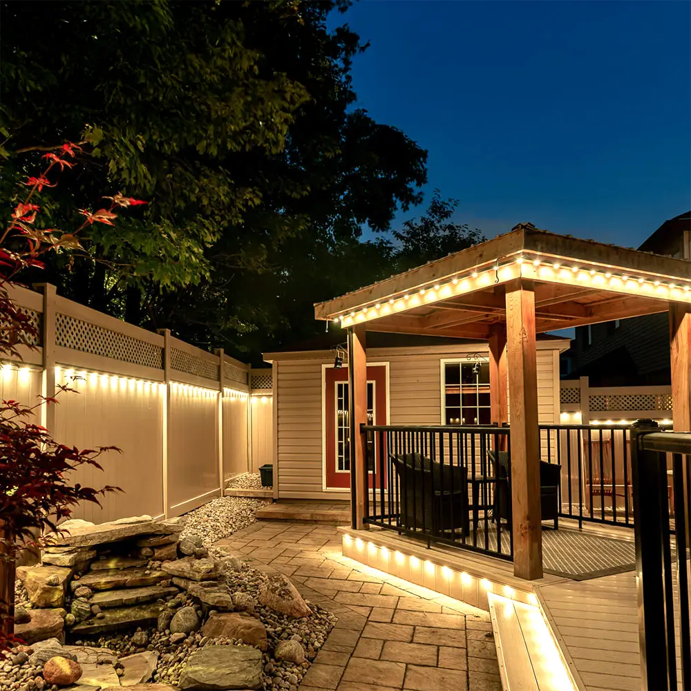 Landscape lighting installation